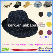 LSF09 2014 Os chapéus verificados do projeto do mens do chapéu do desenhista